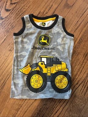 John Deere Yellow and Black Bulldozer Camo Tank